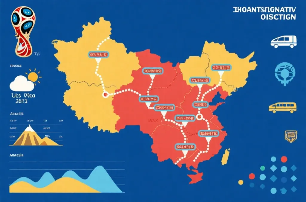美加墨三国世界杯主办城市地图与跨城观赛路线示意图
